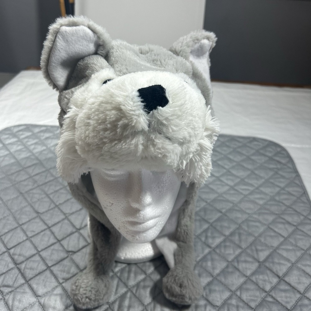 PUGS Husky Wolf Plush Trapper Hat Warm Winter Beanie Flaps Unisex